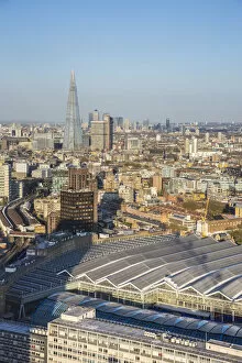 Images Dated 21st April 2016: Waterloo stattion & The Shard in the London skyline, England, UK