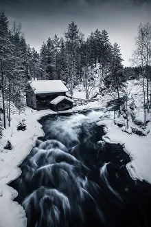 Watermill Prints: The watermill of the Myllykoski Rapids of the Oulanka National Park
