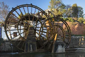 Waterwheels, Lijiang (UNESCO World Heritage Site), Yunnan, China