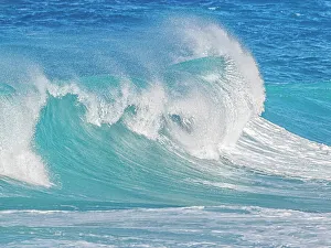 Motion Prints: Waves on the Caribbean Sea on Grand Cayman, Cayman Islands, British West Indies