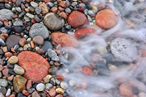 Central Canada Prints: Waves crashing on rocks at Pebble Beach Marathon, Ontario, Canada