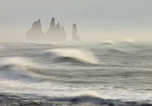 Reynisdrangar Prints: Waves at Reynisdrangar, vik i myrdai, Southern Iceland, Iceland