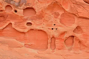 Canyons Prints: Weathered red rock formations in the desert, Valley of Fire State Park, Nevada, USA