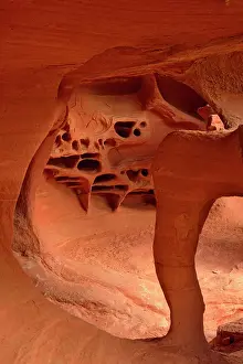 Southwest Prints: Weathered sandstone rock formations along the Loop Road- Windstone Arch