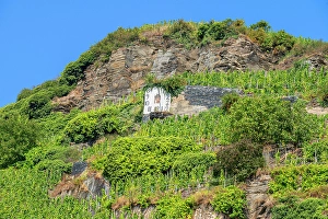 Mosel Prints: Wehlen sundial, Mosel, Rhineland-Palatinate, Germany