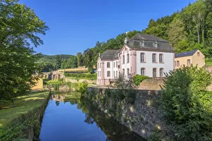Weilerbach castle near Bollendorf, Sauer valley, Eifel, Rhineland-Palatinate, Germany