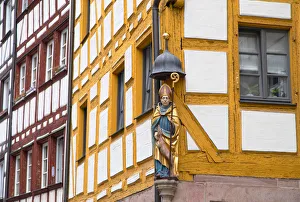 Traditional Building Prints: Weissergerbergasse Street, Nuremberg, Bavaria, Germany