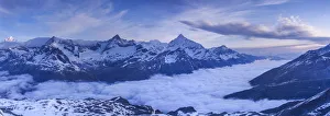 Zermatt Prints: Weisshorn above Zermatt, Valais, Switzerland