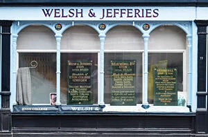 Images Dated 9th May 2023: Welsh & Jefferies, a traditional bespoke tailoring shop in Eton High Street, Berkshire, England