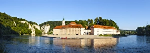 Danube River Prints: Weltenburg Abbey & The River Danube, Lower Bavaria, Bavaria, Germany