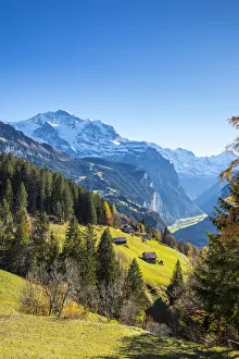 Wengen, and Jungfrau mountain, Berner Oberland, Switzerland