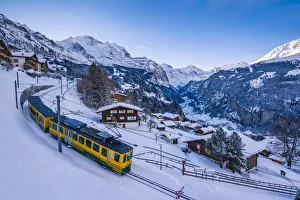 Wengen and Lauterbrunnen valley, Berner Oberland, canton of Bern, Switzerland