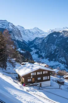 Wengen and Lauterbrunnen valley, Berner Oberland, canton of Bern, Switzerland