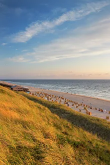 Deckchairs Prints: Wenningstedt beach, Sylt, Schleswig Holstein, Germany