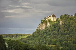 Images Dated 23rd November 2020: Werenwag Castle, Upper Danube Nature Park, Swabian Jura, Baden-Wurttemberg, Germany, Europe