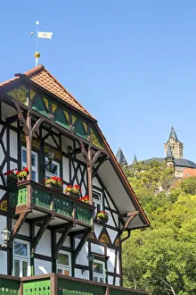 Wernigerode Prints: Wernigerode Castle at the foot of the Harz Mountains, Wernigerode, Saxony-Anhalt, Germany