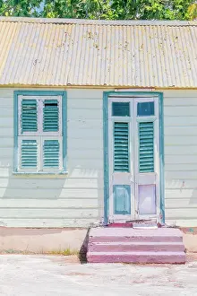 Barbados Prints: West Indies, Barbados, Christ Church, Oistins, Traditional Bajan House
