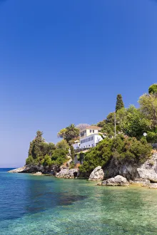 Western Europe, Greece, Ionian Islands, Paxos. The view out to sea from Loggos