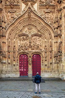 City Center Prints: Western facade of the New cathedral, Salamanca, Castile and Leon, Spain