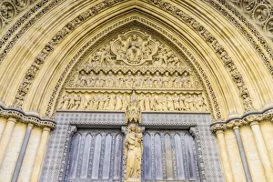 Arch Way Prints: Detail on Westminster Abbey, a UNESCO World heritage site, London, England