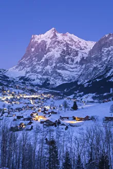 Images Dated 31st January 2022: Wetterhorn mountain, Grindelwald, Jungfrau Region, Berner Oberland, Switzerland