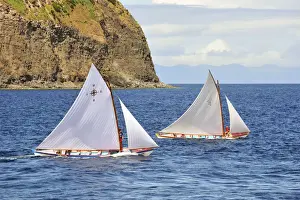 Faial Prints: Whaling boats regattas in the sea channel between Faial and Pico islands