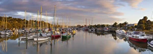 South Pacific Gallery: Whangarei Town Basin Illuminated at Sunset, Whangarei, Northland, North Island, New