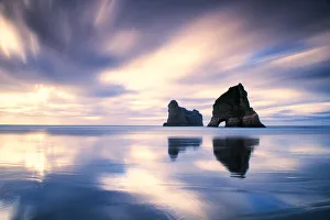 Archway Prints: Wharariki Beach at Sunset, New Zealand