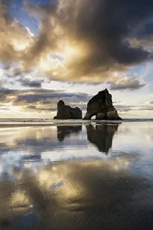 Wharariki Beach at Sunset, New Zealand