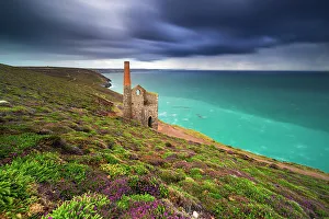 Roof Prints: Wheal Coates and Chapel Port Mine in a stormy weather