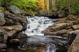 Adirondacks Prints: Whiskey Brook Falls in autumn, Adirondack Mountains, New York, USA