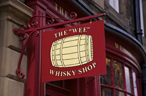 Signage Prints: Whisky shop sign, Edinburgh, Scotland
