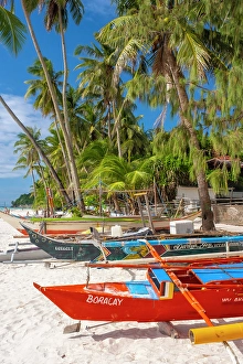 Bangka Prints: White Beach, Boracay Island, Aklan Province, Western Visayas, Philippines