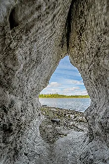 Caves Prints: White Gypsum Cave along the Moose River in the James Bay Lowlands, Ontario, Canada
