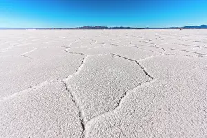 Surface Prints: White salt desert landscape, Salinas Grandes, Jujuy, Argentina