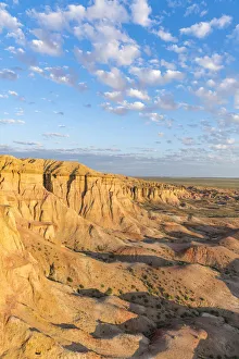 Middle Gobi Prints: White Stupa in the morning light. Ulziit, Middle Gobi province, Mongolia
