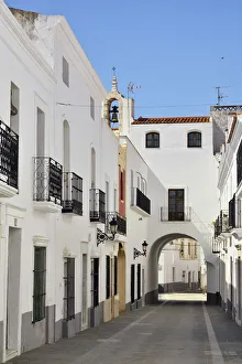 The white washed houses of Olivenza. Extremadura, Spain