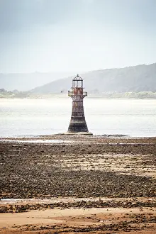 Grade Ii Prints: Whiteford Point Lighthouse at low tide