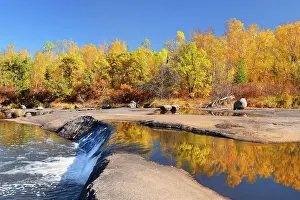 Rainbow Falls Prints: Whiteshell River in autumn at Rainbow Falls Whiteshell Provincial Park, Manitoba, Canada