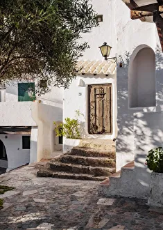 Whitewashed houses in Binibeca Vell, Menorca or Minorca, Balearic Islands, Spain