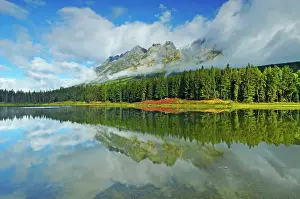 Pure Prints: Whitney Lake and Yellowhead Mountain shrouded in cloud MT ROBSON PROVINCIAL PARK
