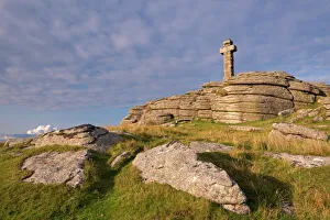 Widgery Cross in Dartmoor National Park, Devon, England. Summer (August) 2014