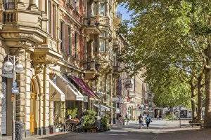 Wilhelminian style houses on the market square, Wiesbaden, Hesse, Germany