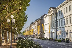 Wiesbaden Prints: WilhelmStrasse from the Park Warmer Damm, Wiesbaden, Hesse, Germany