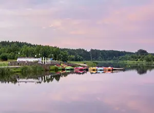 Artificial Lake Prints: Wilkow Artificial Lake, Swietokrzyskie Voivodeship, Poland