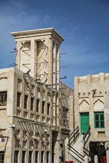 Images Dated 5th April 2019: Wind tower at Souk Waqif, Doha, Qatar