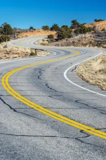Deserted Collection: Winding road, Arches National Park, Utah, USA