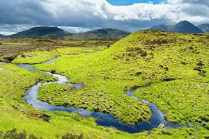 A Charnaich Gallery: Winding stream near Loch Ba, Glencoe, Scottish Highlands, Scotland, UK