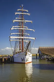 Baltic Coast Prints: Windjammer in the Boddenhafen of Zingst, Mecklenburg-Western Pomerania, Northern Germany