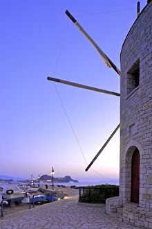 Corfu Town Gallery: Windmill At Anemomilos Beach, Corfu Town, Corfu, The Ionian Islands, Greek Islands